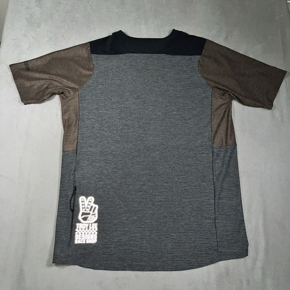 Troy Lee Designs TLD Skyline Air Short Sleeve Jersey Men L Light Moka Shirt-EUC - Picture 8 of 9